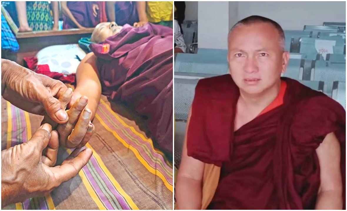 Images of Ashin Indacara shared on pro-junta social media channels