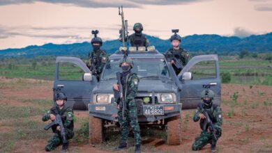 Members of the junta-backed Warazup people’s militia (Photo: Pro-junta Pyichitthar News Agency)