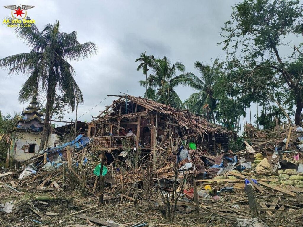 Myanmar junta airstrike kills 14 in Rakhine State’s Thandwe Township
