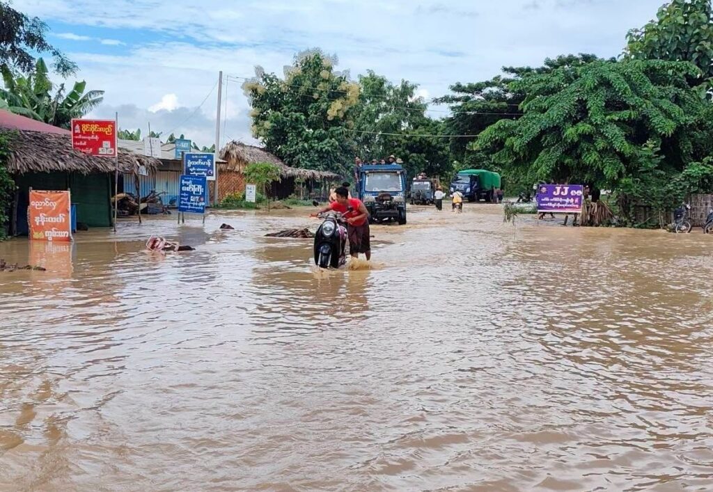 Almost 100 children sick from ongoing flooding in Sagaing’s Khin-U Township