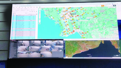 A monitor used by the Department of Petroleum Products Supervision and Inspection, under the regime’s Ministry of Electricity and Energy, to track fuel transport trucks (Photo: Junta’s Ministry of Information)