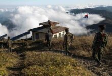 Chin resistance fighters on Kennedy Peak, the second highest mountain in Chin State (Photo: PDF Zoland)