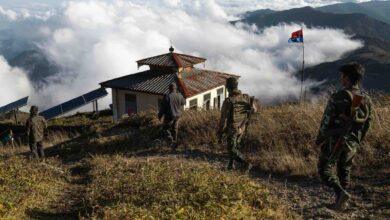 Chin resistance fighters on Kennedy Peak, the second highest mountain in Chin State (Photo: PDF Zoland)