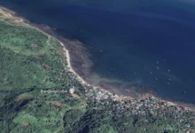 Soe Mae Kyi, one of the villages on West Pahyonka Island that was fired upon by the junta navy on September 16 (Photo: Google Earth)