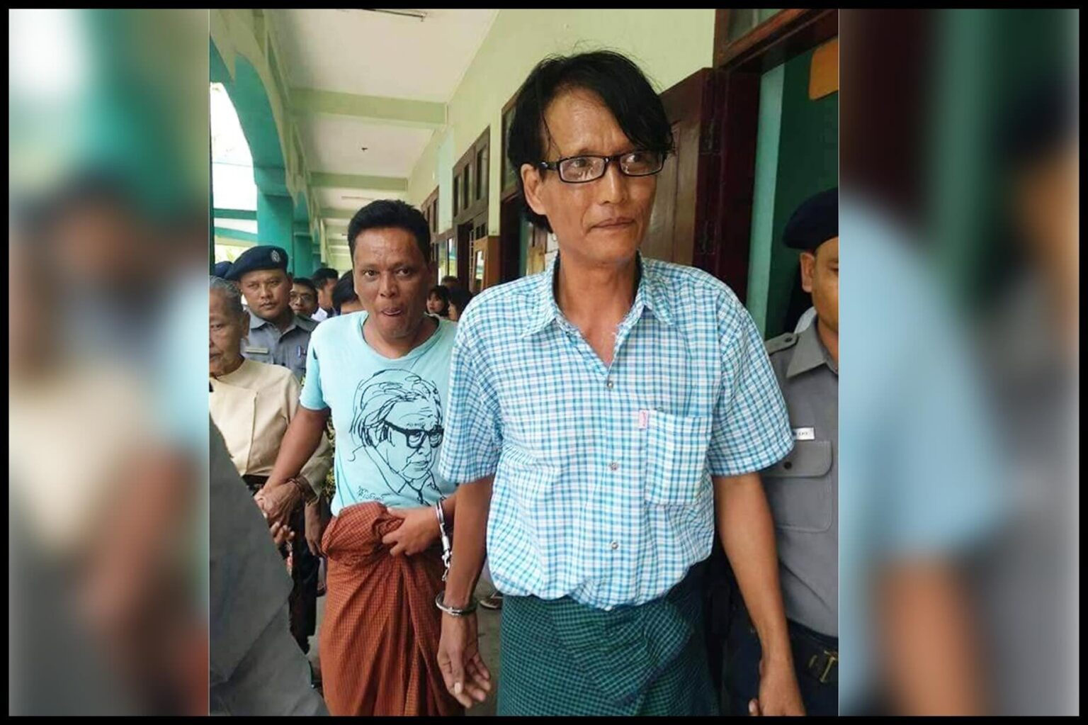 Dein Daung during a court hearing in May 2018 for distributing anti-military flyers in Mandalay (Photo: Supplied)