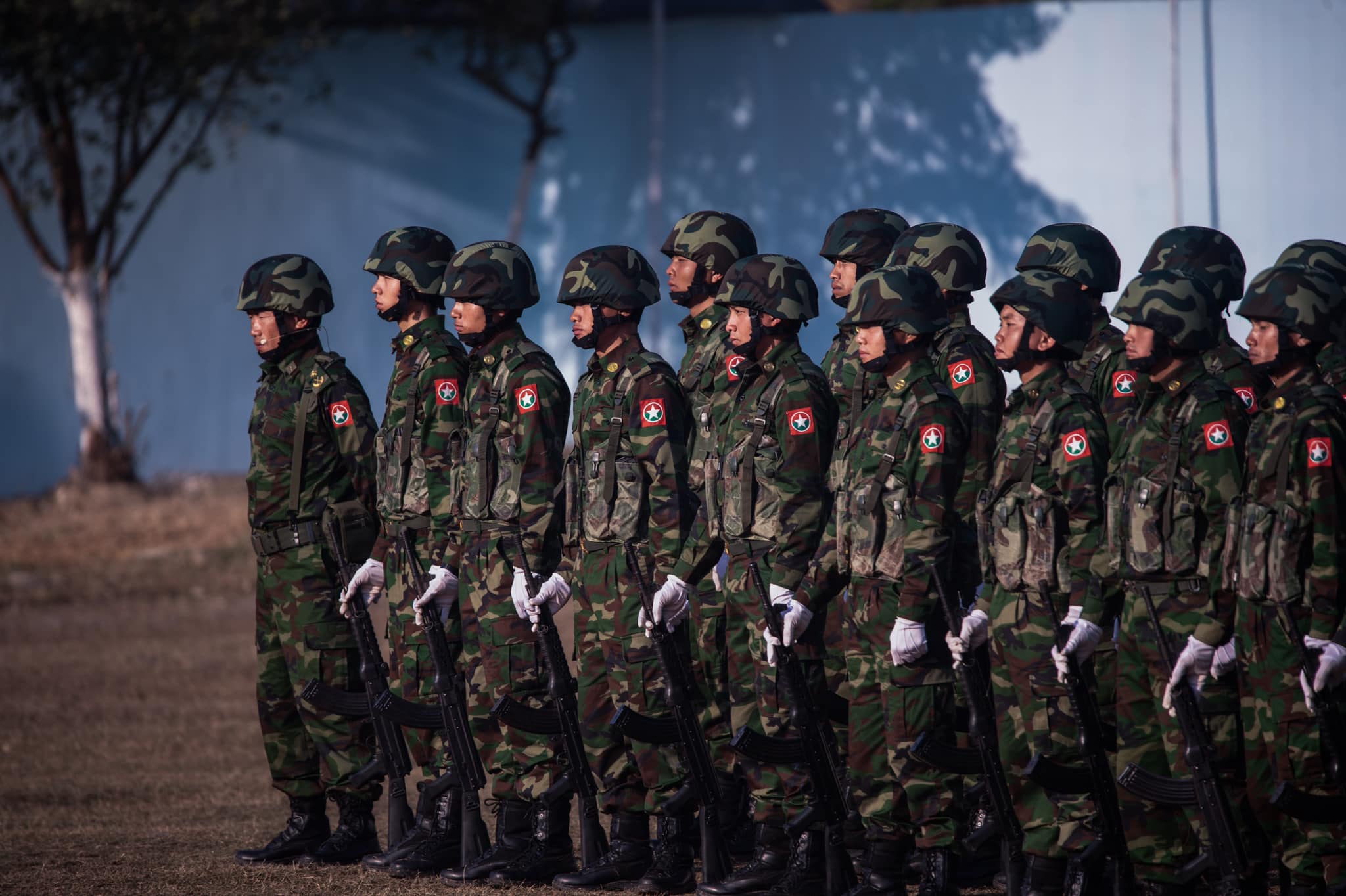 A KIA military parade in Laiza in 2021 (Photo: Myanmar Now)