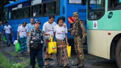 More than 400 ethnic Rakhine returned earlier this month remain in junta custody, according to reports