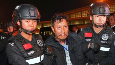 Wei Huairen, one of three people sentenced to death by a Chinese court on October 13, is seen being handed over to Chinese authorities in January 2025 (Photo: Xinhua)