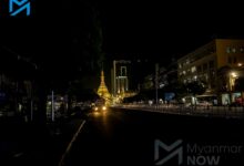 A recent scene of downtown Yangon at night (Photo: Ko Kan Kaung / Myanmar Now)
