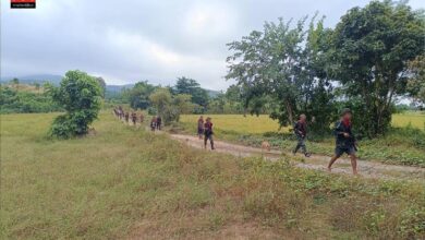 ပဲခူးတိုင်းတွင် တွေ့ရသည့် PDF တပ်ဖွဲ့ဝင်များ (ဓာတ်ပုံ - NUG)