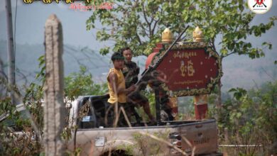 -ယမန်နှစ်က မိုးဗြဲ ခမရ (၄၂၂) တပ်တိုက်ပွဲအတွင်း တွေ့ရသော PDF များ။ (ဓာတ်ပုံ- မိုးဗြဲ ကျွဲချို ထောက်ပို့)