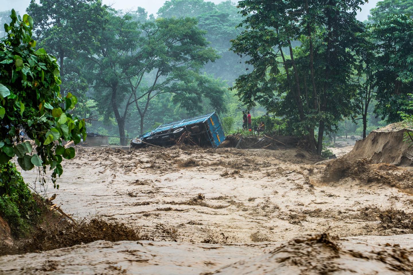 လိုင်ဇာအနီး ရေလွှမ်းမိုးနေသည်ကို ပြီးခဲ့သည့်ရက်များက တွေ့ရစဉ်။ (ဓာတ်ပုံ - Hka Hpyen Hkye Mawai Hpung) Now