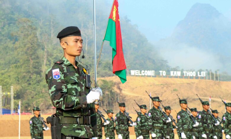 ၂၀၁၉ ၊ ဇန်နဝါရီလ၊ ၃၁ ရက်နေ့က KNU ဌာနချုပ်တွင် နှစ် (၇၀) ပြည့် ကရင့်တော်လှန်ရေးနေ့ အခမ်း အနား ပြုလုပ်နေစဉ်။ (ဓာတ်ပုံ-AFP)
