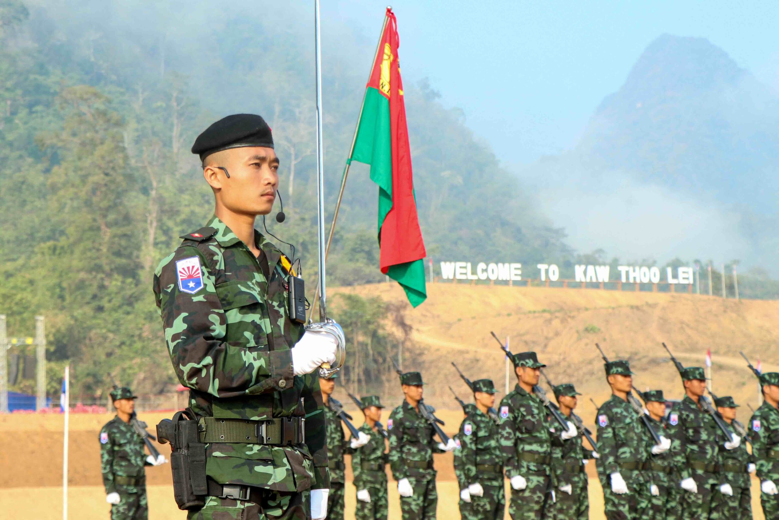 ၂၀၁၉ ၊ ဇန်နဝါရီလ၊ ၃၁ ရက်နေ့က KNU ဌာနချုပ်တွင် နှစ် (၇၀) ပြည့် ကရင့်တော်လှန်ရေးနေ့ အခမ်း အနား ပြုလုပ်နေစဉ်။ (ဓာတ်ပုံ-AFP)