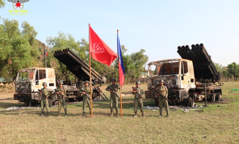 ရခိုင်ရှေ့တန်းစစ်မျက်နှာပြင်မှ AA တပ်ဖွဲ့ဝင်များကို ၂၀၂၄ အတွင်းက တွေ့ရစဉ် (ဓာတ်ပုံ - AA)