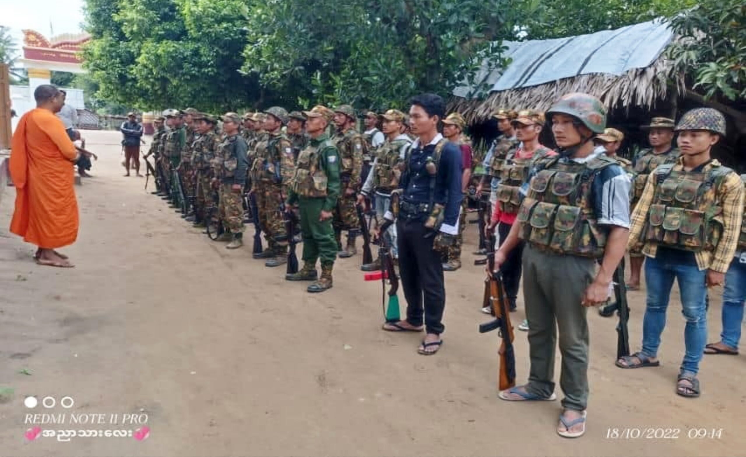 စစ်ကိုင်းတိုင်းအတွင်း တွေ့ရသည့် ပျူစောထီးအဖွဲ့ဝင်များ၏ စစ်သင်တန်းတစ်ခု။ ပျူစောထီးတို့သည် အာဏာသိမ်းတပ်အတွက် အရေးပါသည့် အင်အားစု ဖြစ်နေသည်။