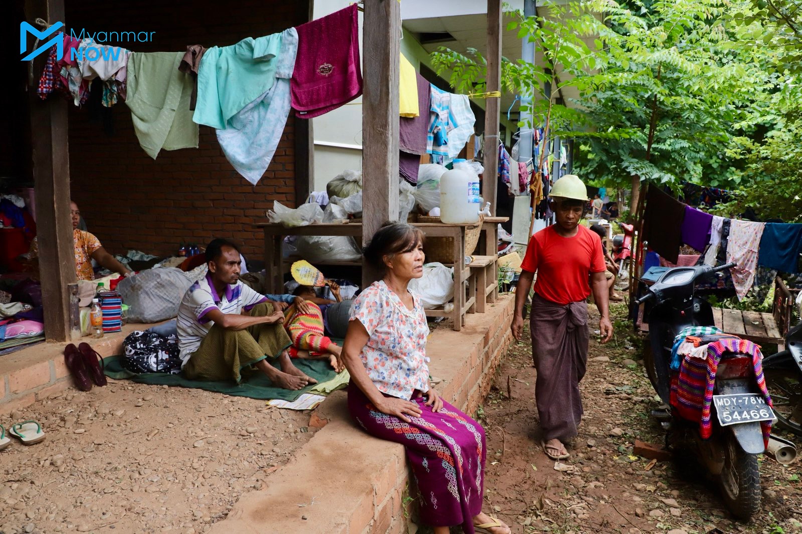 မတ္တရာဒေသခံ စစ်ရှောင်များကို ဩဂုတ်လ လဆန်းက တွေ့ရစဉ်။ (ဓာတ်ပုံ-မိုးဦး)