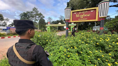 ကျောက်မဲမြို့ရှိ TNLA တပ်ဖွဲ့ဝင်များကို ယမန်နှစ်အတွင်းက တွေ့ရစဉ်။ (ဓာတ်ပုံ-ပေးပို့)