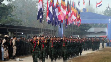 နှစ်(၃၀) မြောက် (DKBA) အခမ်းအနားနေ့တွင်တွေ့ရသည့် တပ်ဖွဲ့ဝင်များ Photo Credit - ကလိုထူးဘောစစ်ဌာနချုပ် Facebook