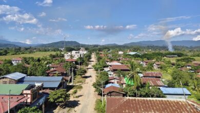 ဗန်းမောက်မြို့ကို ၂၀၂၅ ခုနှစ် ဒီဇင်ဘာလ ၁၀ ရက်နေ့က တွေ့ရစဉ်။ (ဓာတ်ပုံ- ဗန်းမောက်မြို့)