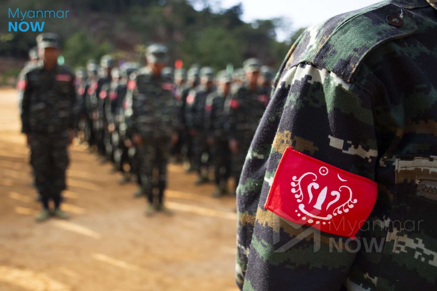 AA တပ်ဖွဲ့ဝင်များကို ကချင်ပြည်နယ် လိုင်ဇာမြို့တွင် ၂၀၁၇ ခုနှစ်အတွင်းက တွေ့မြင်ရစဉ်။ (ဓာတ်ပုံ - Myanmar Now)