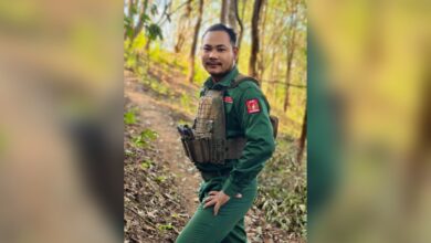 SG PDF ခေါင်းဆောင် ကိုစစ်ငြိမ်းနိုင်။ (ဓာတ်ပုံ - Sit Nyein Naing fb)