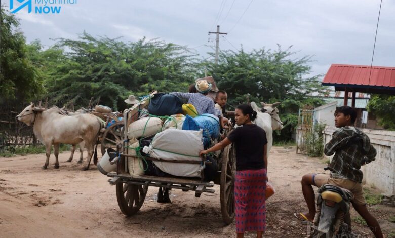 ၂၀၂၅ ခုနှစ် သြဂုတ်လက စစ်တပ်၏ ရန်ကြောင့် နေရပ်စွန့်ခွာနေရသည့် ဒေသခံများ။ (ဓာတ်ပုံ - Myanmar Now)