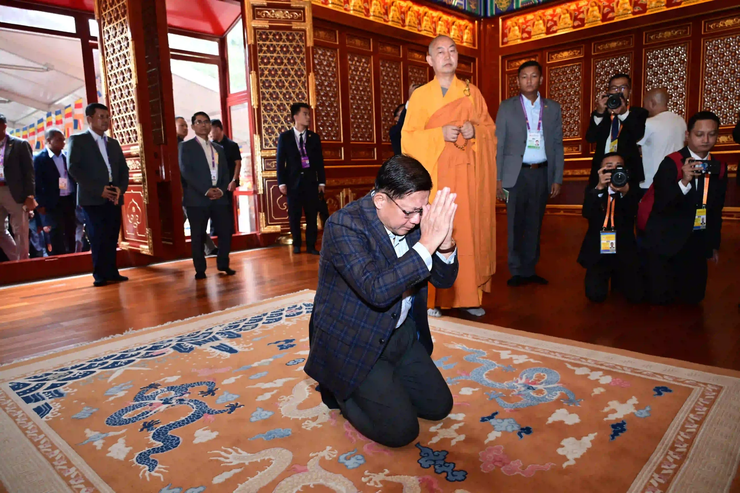 ၂၀၂၅ ခုနှစ် စက်တင်ဘာလက တရုတ်နိုင်ငံတွင် တွေ့ရသော အာဏာသိမ်းစစ်ခေါင်းဆောင်။ (ဓာတ်ပုံ - စစ်တပ်ထိန်းချုပ် MOI)