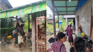 တောင်ငူမြို့ဘက်သို့စစ်ရှောင်လာသော ဒေသခံများ။ (ဓာတ်ပုံ-ပေးပို့)